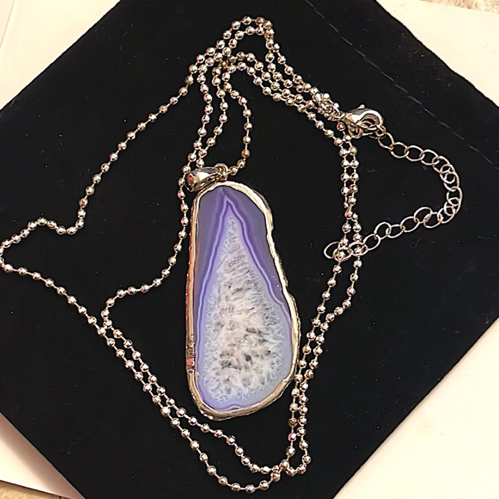💗 BOGO 💗 Moroccan, Heated Polished Frosted Purple Druzy Plume Agate slice